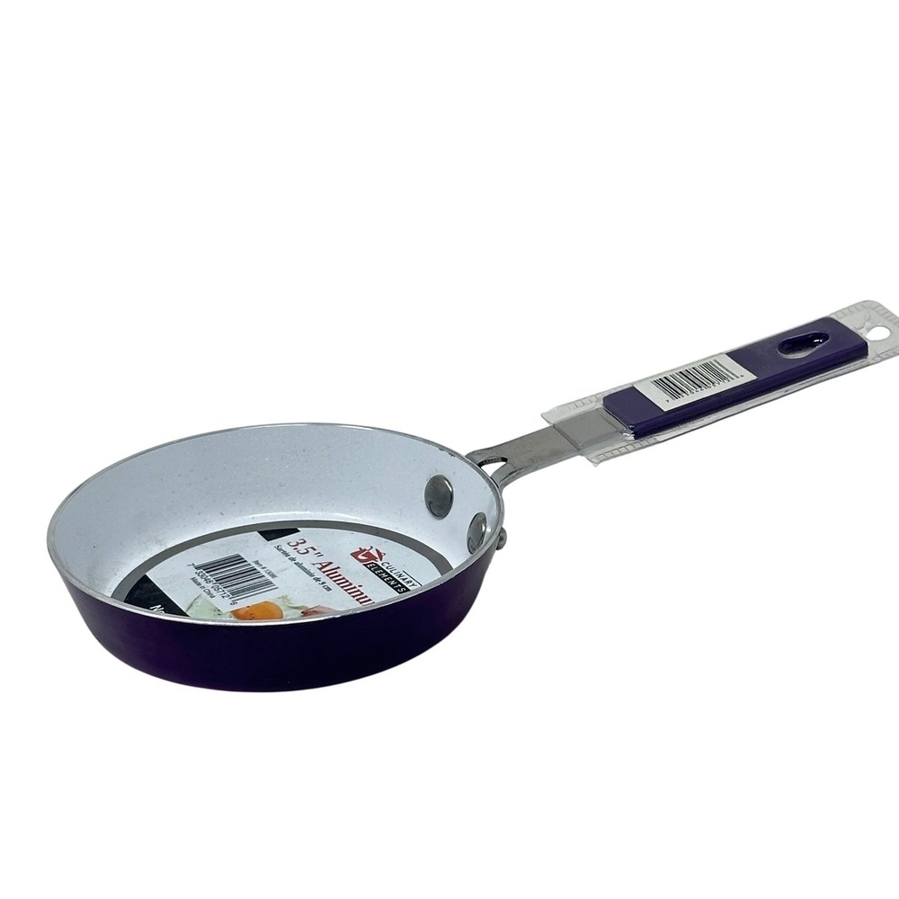 Culinary Elements 3.5 Inch Mini Aluminum Pan Non-Stick Ceramic Purple 13086